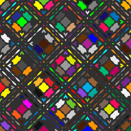 Colorful background. Perfect for wallpaper, wrapping paper, pattern fills, greetings, web page background, Christmas and New Year greeting cards.Color mosaic.Abstract shape art with Color pattern.のイラスト素材