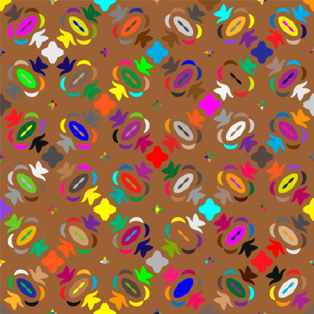 Colorful background. Perfect for wallpaper, wrapping paper, pattern fills, greetings, web page background, Christmas and New Year greeting cards.Color mosaic.Abstract shape art with Color pattern.のイラスト素材