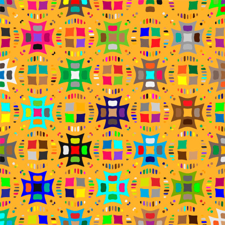 Colorful background. Perfect for wallpaper, wrapping paper, pattern fills, greetings, web page background, Christmas and New Year greeting cards.Color mosaic.Abstract shape art with Color pattern.のイラスト素材