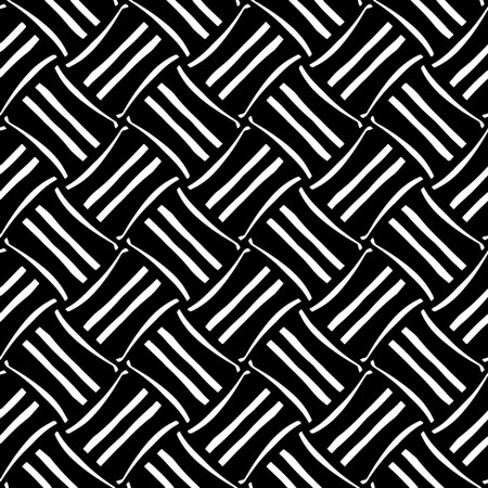White background with black pattern. Seamless texture for fashion, textile design, on wall paper, wrapping paper, fabrics and home decor. simple repeat pattern.のイラスト素材