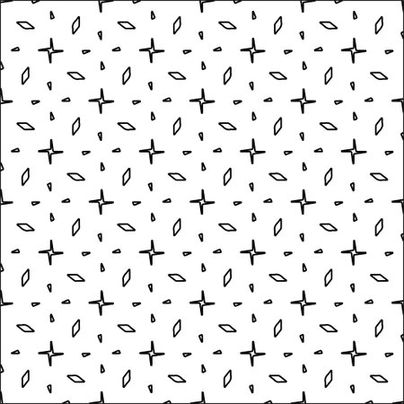 Figures from lines.Black pattern on white wallpaper for web page, textures, card, poster, fabric, textile. Abstract background.Repeating background image.White texture. Lines shapes.のイラスト素材