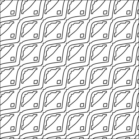 Figures from lines. Black patterns on white background for web pages, textures, cards, posters, textiles, textiles, packaging or napkins. Abstract wallpaper. Repeating background image. White texture.のイラスト素材