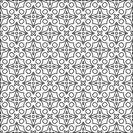 Abstract patterns.Abstract shapes from lines. Raster graphics for design. Black and white pattern.のイラスト素材