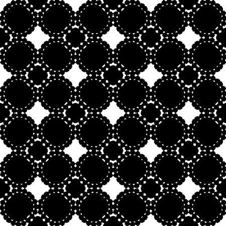 Abstract Shapes. Abstract Background Design. Vector seamless Black and White Pattern.Simple repeat...