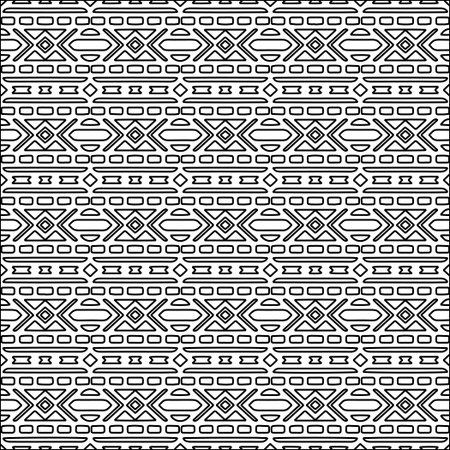Figures from lines.Black pattern on white wallpaper for web page, textures, card, poster, fabric,...