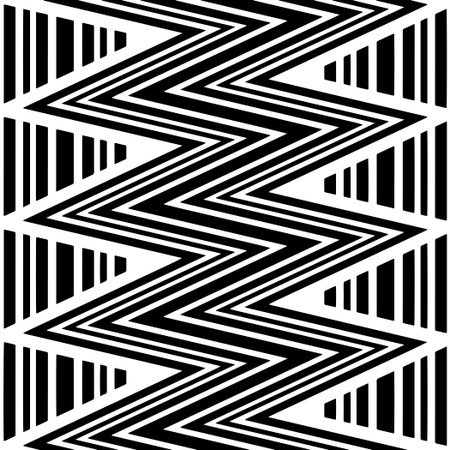 Abstract Shapes.Seamless pattern.Black and White color.Design element for prints, decoration, cover, textile, digital wallpaper, web background, wrapping paper, clothing, fabric, packaging, cards.のイラスト素材