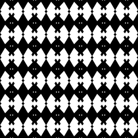 Abstract Shapes.Vector Seamless Black and White Pattern.Design element for prints, decoration, cover, textile, digital wallpaper, web background, wrapping paper, clothing, fabric, packaging, cards.のイラスト素材