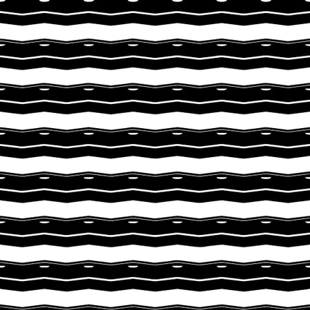 Abstract Shapes.Vector Seamless Black and White Pattern.Design element for prints, decoration, cover, textile, digital wallpaper, web background, wrapping paper, clothing, fabric, packaging, cards.のイラスト素材