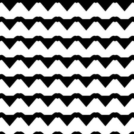 Abstract Shapes.Vector Seamless Black and White Pattern.Design element for prints, decoration, cover, textile, digital wallpaper, web background, wrapping paper, clothing, fabric, packaging, cards.のイラスト素材
