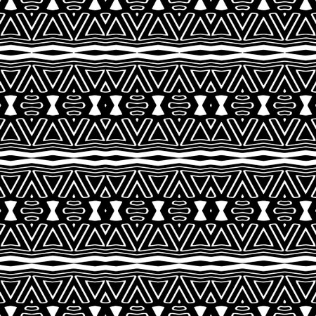 Abstract Shapes.Vector Seamless Black and White Pattern.Design element for prints, decoration, cover, textile, digital wallpaper, web background, wrapping paper, clothing, fabric, packaging, cards.のイラスト素材