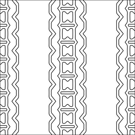 Texture with figures from lines.Abstract geometric black and white pattern for web page, textures, card, poster, fabric, textile. Monochrome graphic repeating design.のイラスト素材