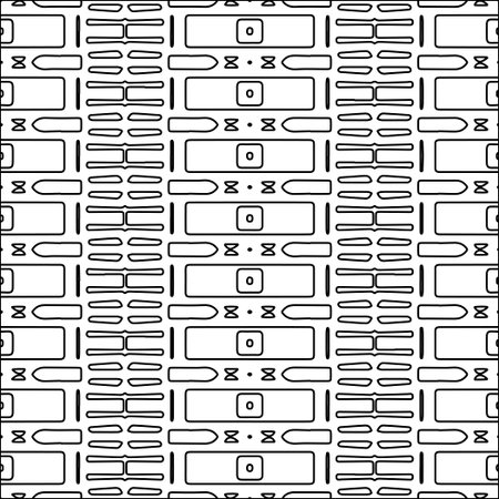 Texture with figures from lines.Abstract geometric black and white pattern for web page, textures, card, poster, fabric, textile. Monochrome graphic repeating design.のイラスト素材