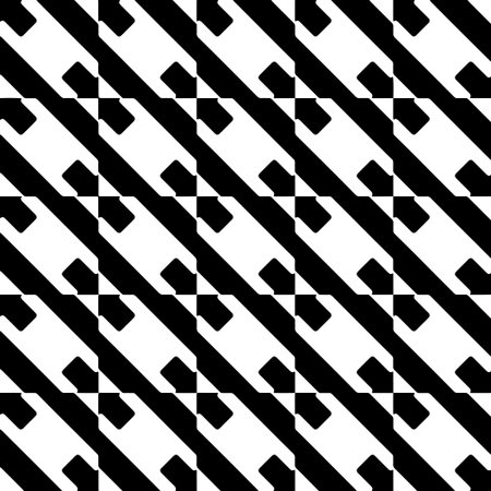 Monochrome pattern, Abstract texture for fabric print, card, table cloth, furniture, banner, cover, invitation, decoration, wrapping.seamless repeating pattern.Black color.のイラスト素材