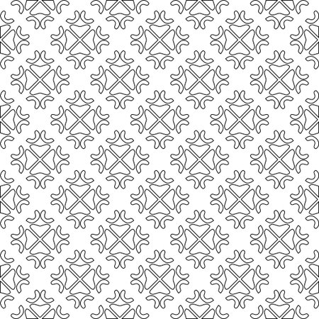 Abstract shapes.Patterns from lines.White wallpaper. Vector graphics for design, textile, decoration, cover, wallpaper, web background, wrapping paper, fabric, packaging. Repeating pattern.のイラスト素材