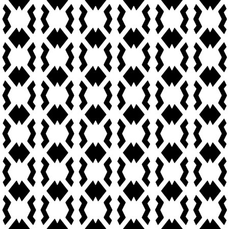Abstract Shapes.Vector Seamless Black and White Pattern.Design element for prints, decoration,...