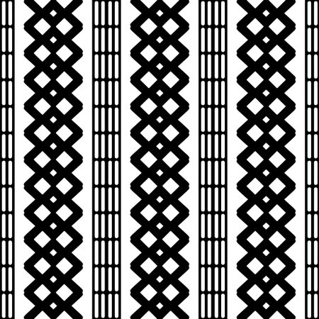 White background with black pattern. Seamless texture for fashion, textile design, on wall paper, wrapping paper, fabrics and home decor. simple repeat pattern.のイラスト素材