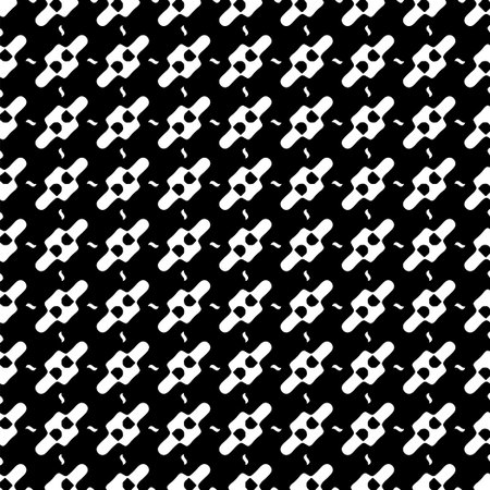 Abstract black figures on a whire background. Seamless texture for fashion, textile design, on wall paper, wrapping paper, fabrics and home decor. Simple repeat pattern.のイラスト素材