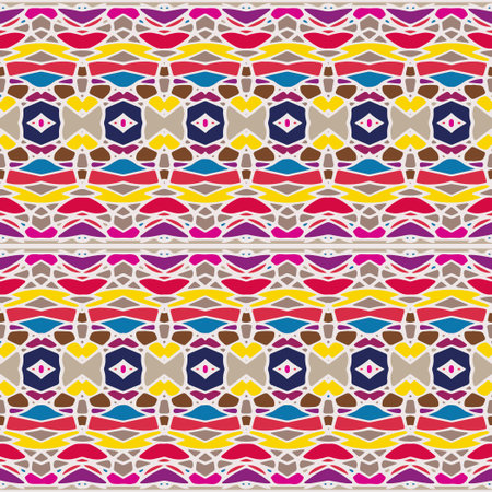 Abstract seamless pattern. Abstract background for fabric print, card, table cloth, furniture, banner, cover, invitation, decoration, wrapping. Repeating pattern.のイラスト素材