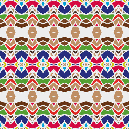 Abstract seamless pattern. Abstract background for fabric print, card, table cloth, furniture, banner, cover, invitation, decoration, wrapping. Repeating pattern.のイラスト素材