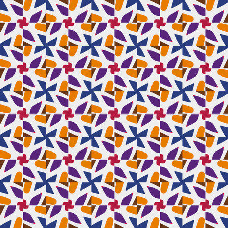 Abstract seamless pattern. Abstract background for fabric print, card, table cloth, furniture, banner, cover, invitation, decoration, wrapping. Repeating pattern.のイラスト素材