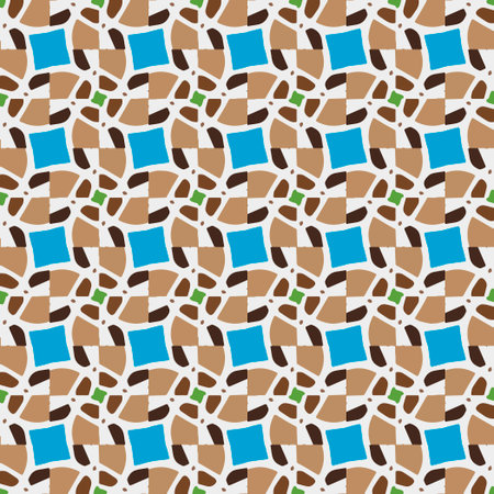 Abstract seamless pattern. Abstract background for fabric print, card, table cloth, furniture, banner, cover, invitation, decoration, wrapping. Repeating pattern.のイラスト素材