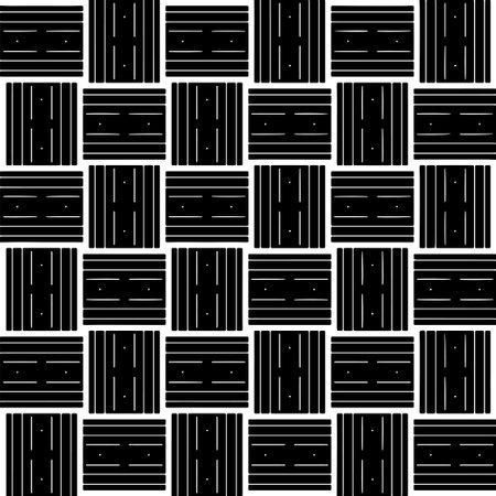 White background with black pattern. Seamless texture for fashion, textile design, on wall paper, wrapping paper, fabrics and home decor. simple repeat pattern.のイラスト素材