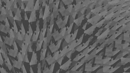 Abstract wallpaper from black stripes. Black and white pattern. Background in 4k format 3840x2160.の写真素材