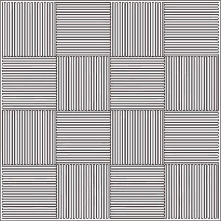 Vector pattern with symmetrical elements. Modern stylish abstract texture. Repeating geometric tiles from striped elements.のイラスト素材