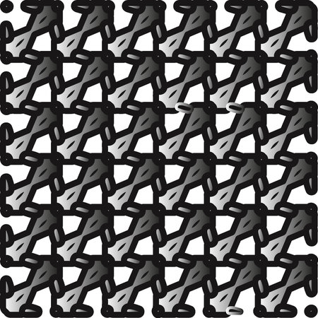 Silver metallic gradient with repeat Pattern. Abstract metallic background.