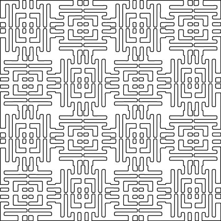 Linear pattern. Digital design.Black and white pattern for web page, textures, card, poster, fabric, textile. Linear Wallpaper Image. Repeating ornament.のイラスト素材