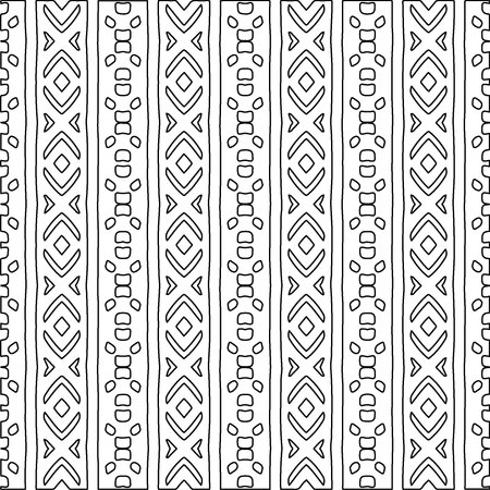 Linear pattern. Digital design.Black and white pattern for web page, textures, card, poster, fabric, textile. Linear Wallpaper Image. Repeating ornament.のイラスト素材
