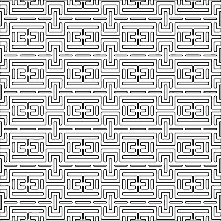 Linear pattern. Digital design.Black and white pattern for web page, textures, card, poster, fabric, textile. Linear Wallpaper Image. Repeating ornament.のイラスト素材