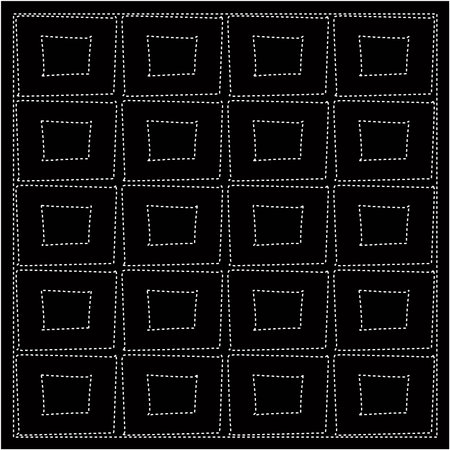 Black background with figures from dots . Black and white pattern for web page, textures, card, poster, fabric, textile. Repeating design.のイラスト素材