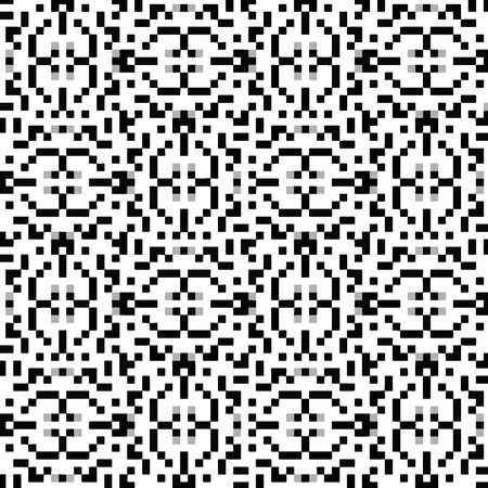 Abstract texture for fabric print, card, table cloth, furniture, banner, cover, invitation, decoration,weaving, plaid,wrapping,knitting. Repeating pattern.Black and white color.のイラスト素材