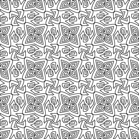 Linear pattern. Digital design.Black and white pattern for web page, textures, card, poster, fabric, textile. Linear Wallpaper Image. Repeating ornament.のイラスト素材