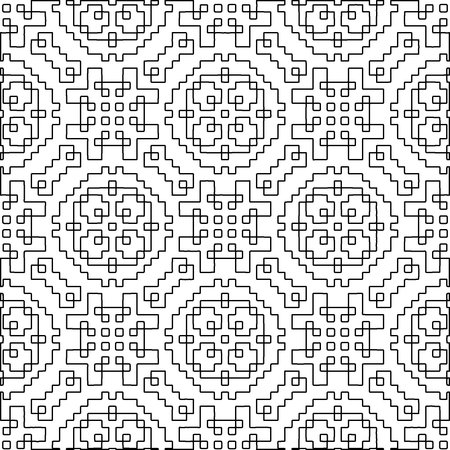 Linear pattern. Digital design.Black and white pattern for web page, textures, card, poster, fabric, textile. Linear Wallpaper Image.Repeating ornament.のイラスト素材