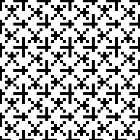 Abstract texture for fabric print, card, table cloth, furniture, banner, cover, invitation, decoration, wrapping.Seamless repeating pattern. Black and white color.Carpet pattern texture.のイラスト素材