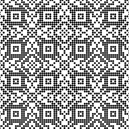 Abstract texture for fabric print, card, table cloth, furniture, banner, cover, invitation, decoration, wrapping.Seamless repeating pattern. Black and white color.Carpet pattern texture.のイラスト素材