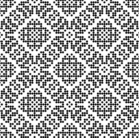 Abstract texture for fabric print, card, table cloth, furniture, banner, cover, invitation, decoration, wrapping.Seamless repeating pattern. Black and white color.Carpet pattern texture.のイラスト素材