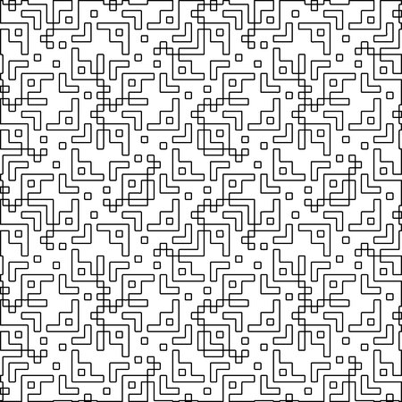 Linear pattern. Digital design.Black and white pattern for web page, textures, card, poster, fabric, textile. Linear Wallpaper Image.Repeating ornament.のイラスト素材