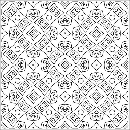 Linear pattern. Digital design.Black and white pattern for web page, textures, card, poster, fabric, textile. Linear Wallpaper Image. Repeating ornament.のイラスト素材