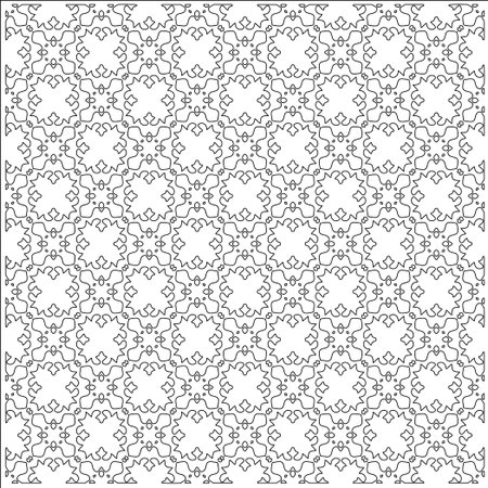 Linear pattern. Digital design.Black and white pattern for web page, textures, card, poster, fabric, textile. Linear Wallpaper Image. Repeating ornament.のイラスト素材