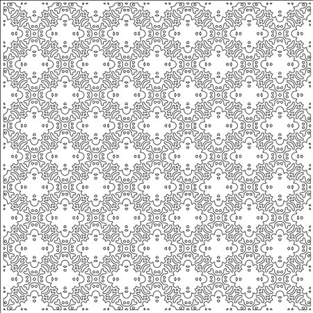 Linear pattern. Digital design.Black and white pattern for web page, textures, card, poster, fabric, textile. Linear Wallpaper Image. Repeating ornament.のイラスト素材