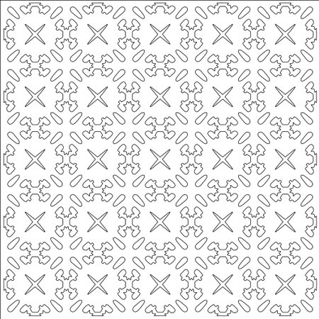 Linear pattern. Digital design.Black and white pattern for web page, textures, card, poster, fabric, textile. Linear Wallpaper Image. Repeating ornament.のイラスト素材