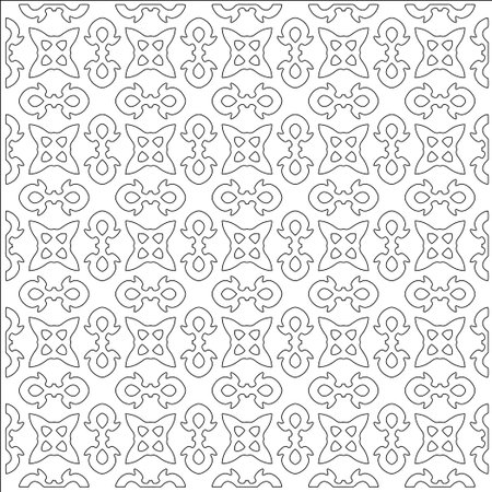 Linear pattern. Digital design.Black and white pattern for web page, textures, card, poster, fabric, textile. Linear Wallpaper Image. Repeating ornament.のイラスト素材