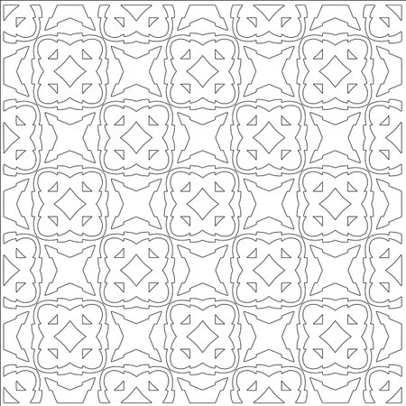 Linear pattern. Digital design.Black and white pattern for web page, textures, card, poster, fabric, textile. Linear Wallpaper Image. Repeating ornament.のイラスト素材