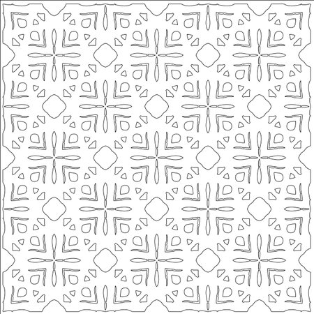 Linear pattern. Digital design.Black and white pattern for web page, textures, card, poster, fabric, textile. Linear Wallpaper Image. Repeating ornament.のイラスト素材