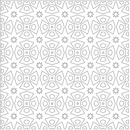 Linear pattern. Digital design.Black and white pattern for web page, textures, card, poster, fabric, textile. Linear Wallpaper Image. Repeating ornament.のイラスト素材