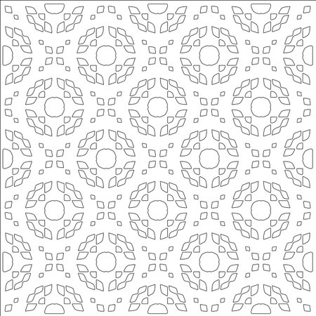 Linear pattern. Digital design.Black and white pattern for web page, textures, card, poster, fabric, textile. Linear Wallpaper Image. Repeating ornament.のイラスト素材