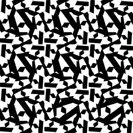 Abstract texture for fabric print, card, table cloth, furniture, banner, cover, invitation, decoration, wrapping.Seamless repeating pattern. Black and white color.のイラスト素材